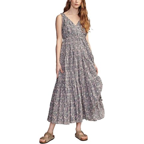 Cotton Surplice Maxi Dress