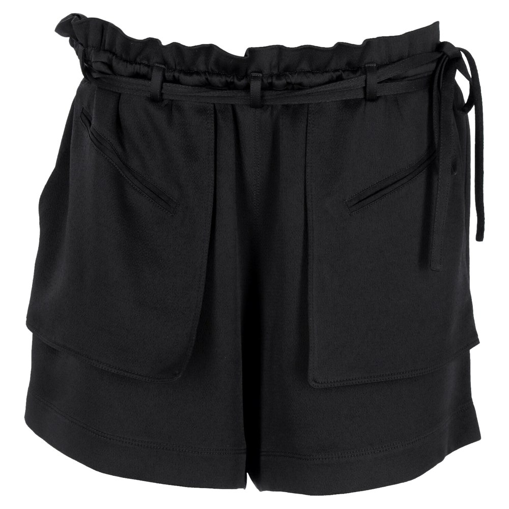 Valentino Garavani Paperbag Shorts in Black Viscose