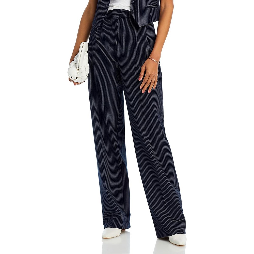 Marianne Ponte Pleated Wide Leg Pants