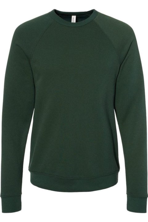 BELLA + CANVAS Sponge Fleece Raglan Crewneck Sweatshirt 7824343892028