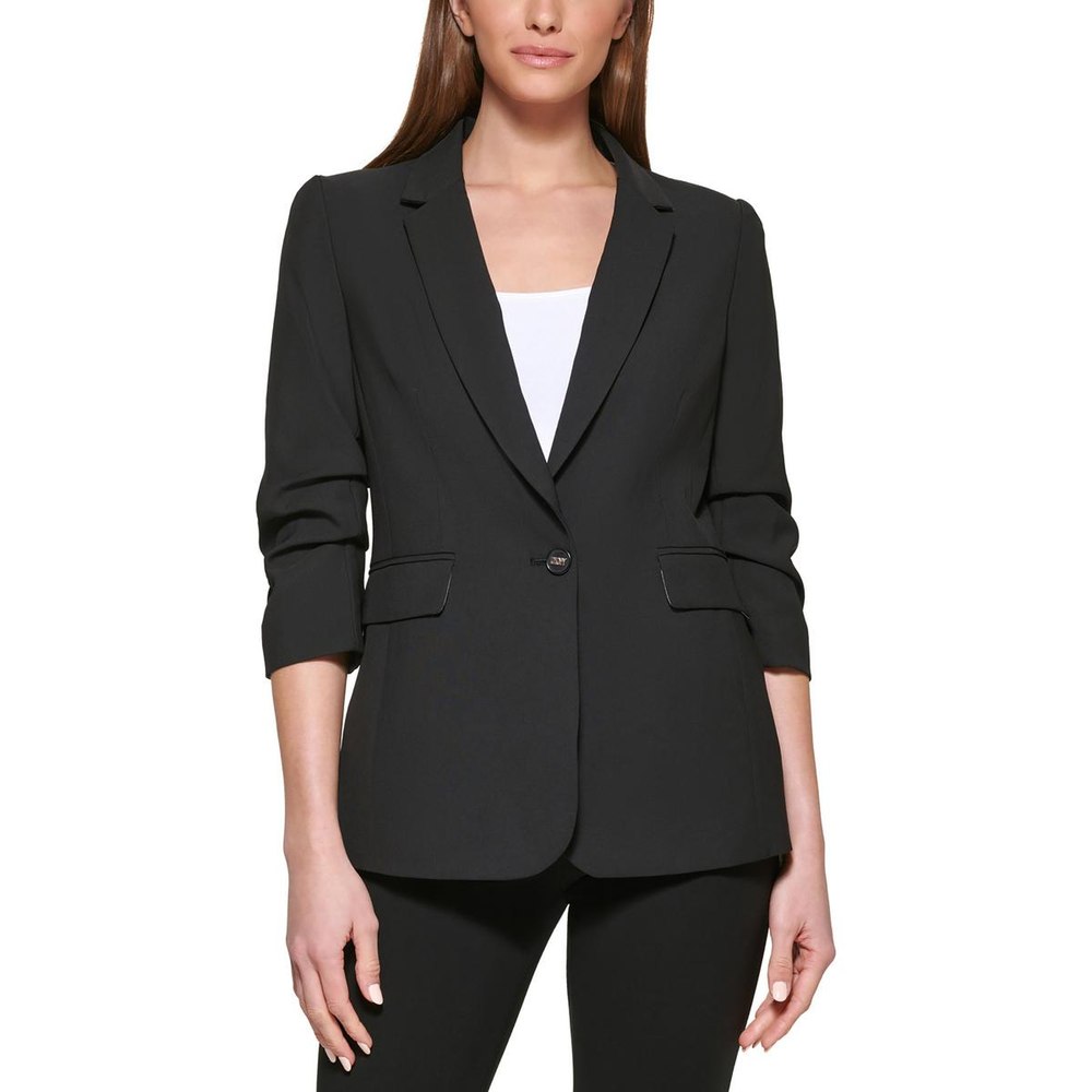 Petites Madison Suit Separate Office One-Button Blazer