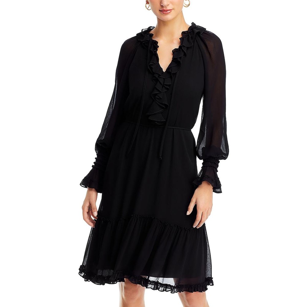 Collin Ruffled Above Knee Mini Dress