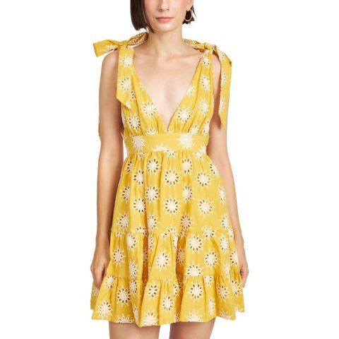 Brooke Eyelet Embroidered Mini Dress