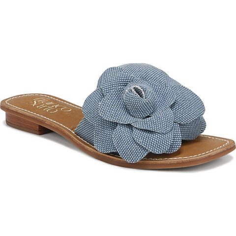 Tina 4 Padded Insole Denim Slide Sandals