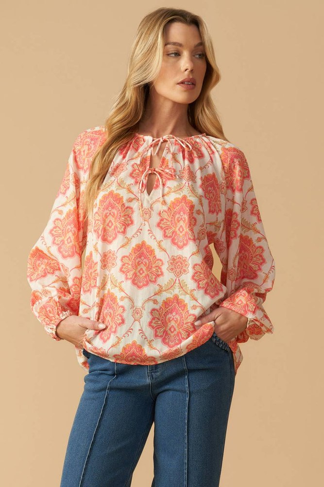 INTO THE NIGHT WOVEN TOP