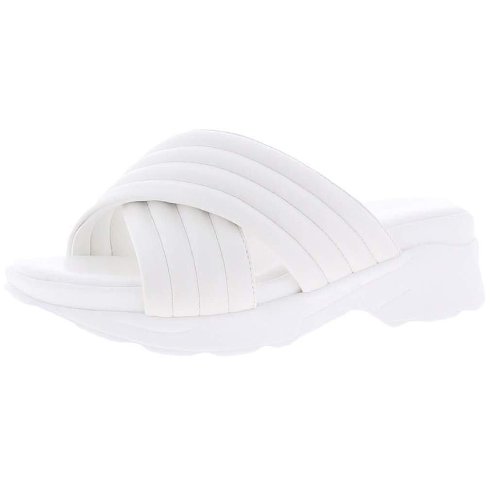 Rivers Vegan Leather Slip On Platform Sandals