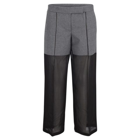 Viktor & Rolf Two-Tone Pants in Black and Grey Wool