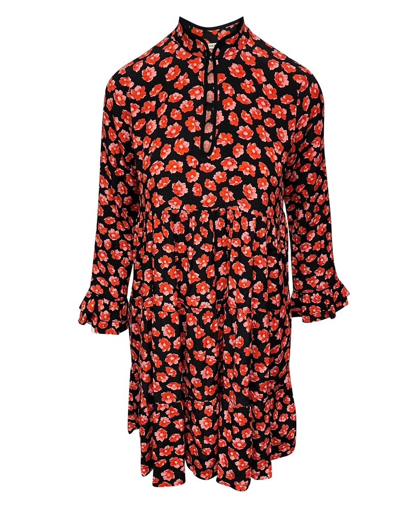 Ganni Lindale Mini Dress in Floral Viscose 7764867219516