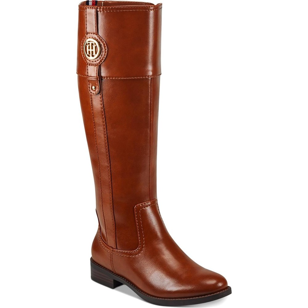 Imina Faux Leather Knee-High Riding Boots