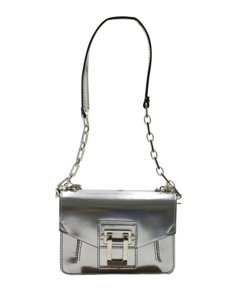 Proenza Schouler PS1 Mini Shoulder Bag in Silver Metallic Calfskin Leather 7764868956220