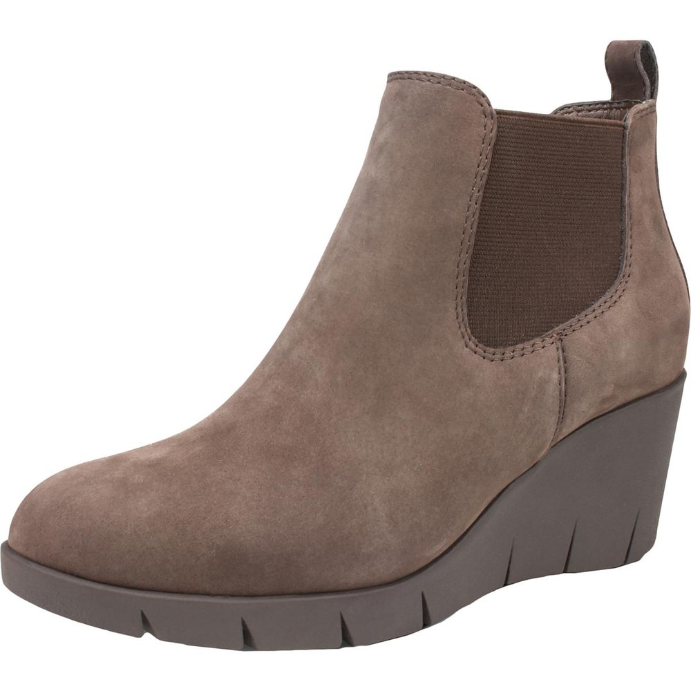 Percy Faux Suede Slip On Wedge Boots