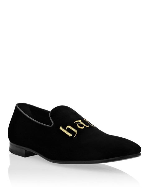 Velvet Loafers Embroidered 7670503473212