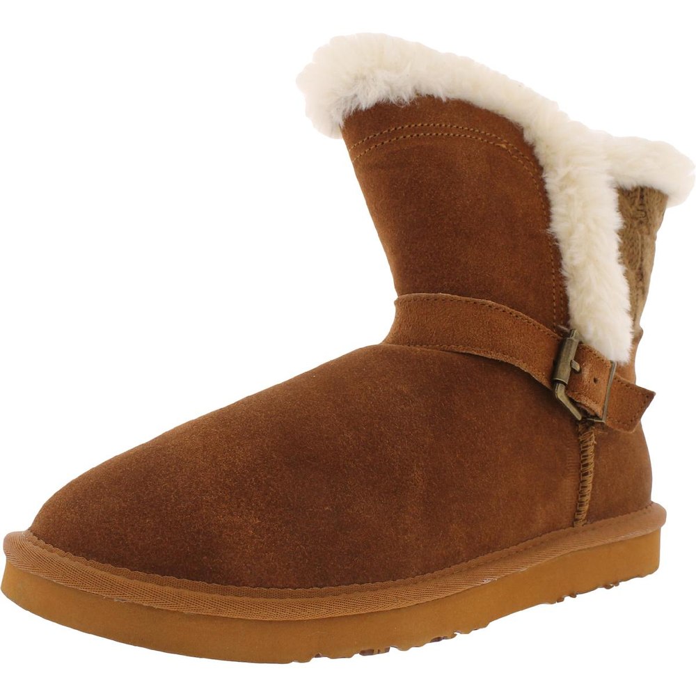 Selena Suede Faux Fur Mid-Calf Boots