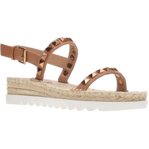 Yelenah Faux Leather Studded Espadrilles