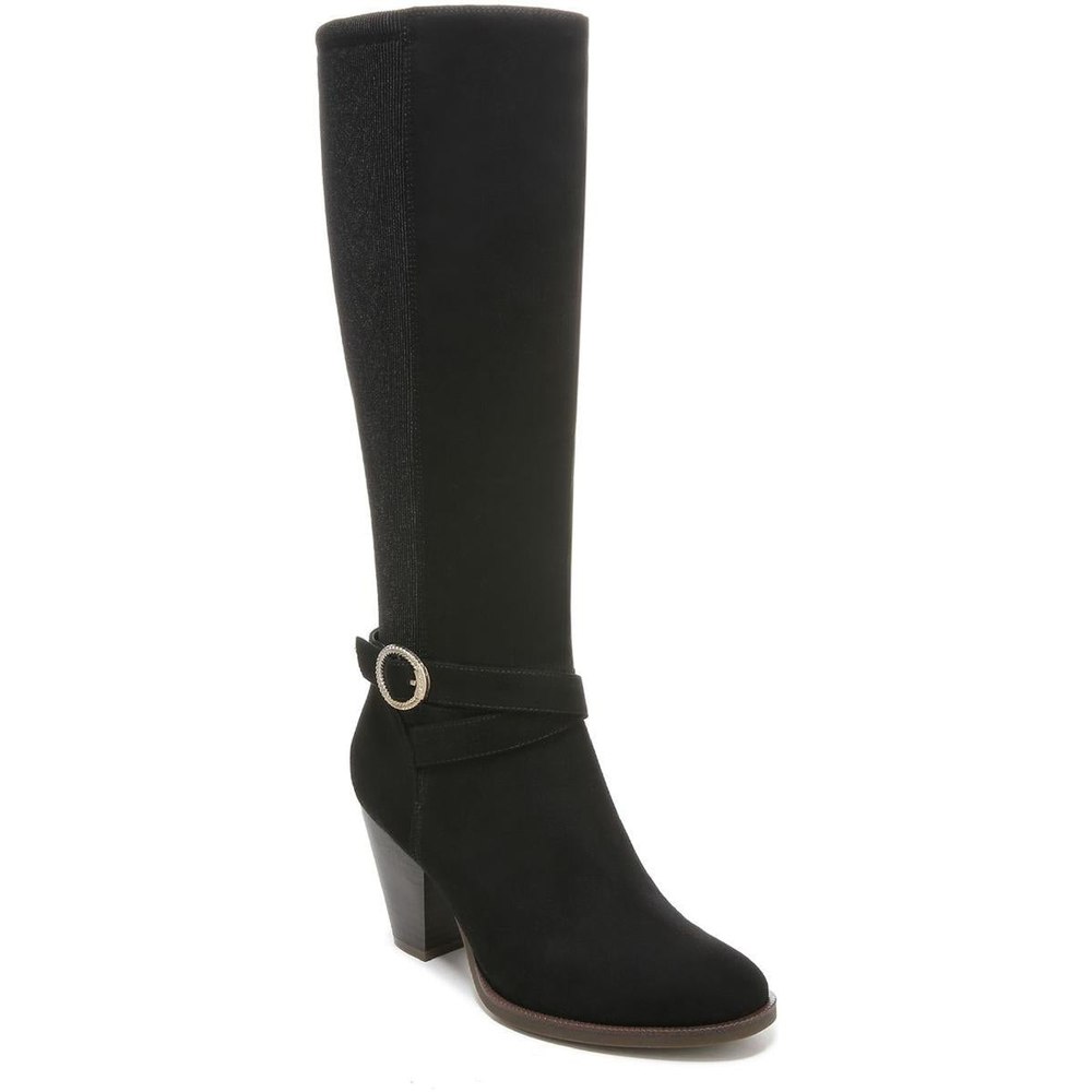 Knockout Faux Suede Round Toe Mid-Calf Boots