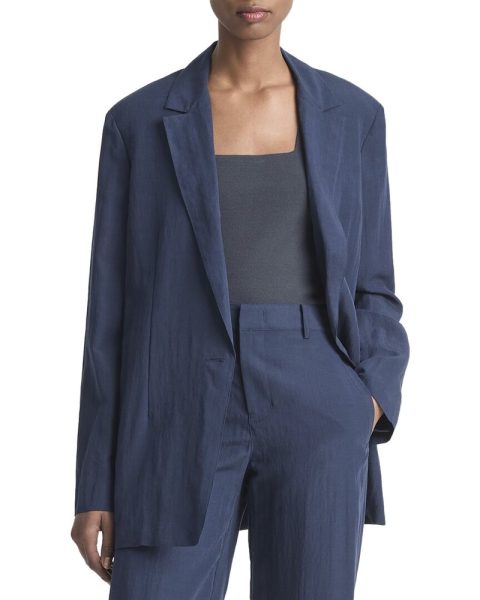 Vince Relaxed Textured Wool-Blend Blazer 7827098435644