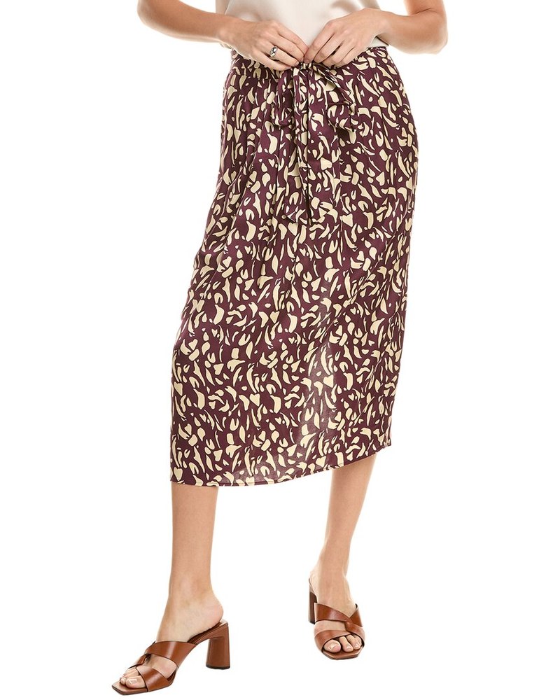 Velvet by Graham & Spencer Juno Printed Satin Skirt 7827108462652