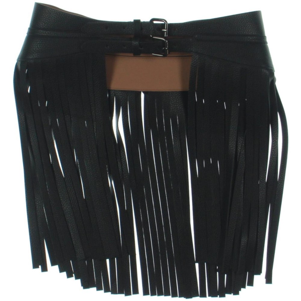 Faux Leather Fringe Fashion Belt