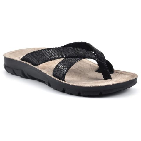 Best Of Faux Leather Thong Footbed Sandals