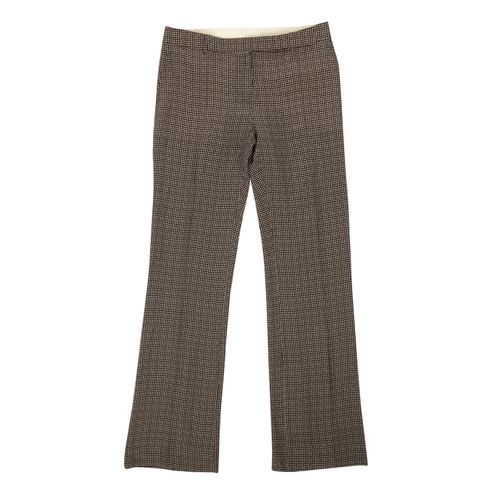 Davide Cenci Geometric Silk Pants – Brown