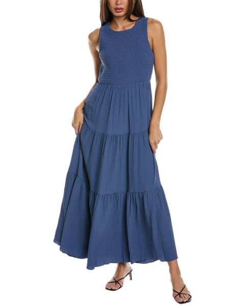Anne Klein Smocked Maxi Dress 7670790291516