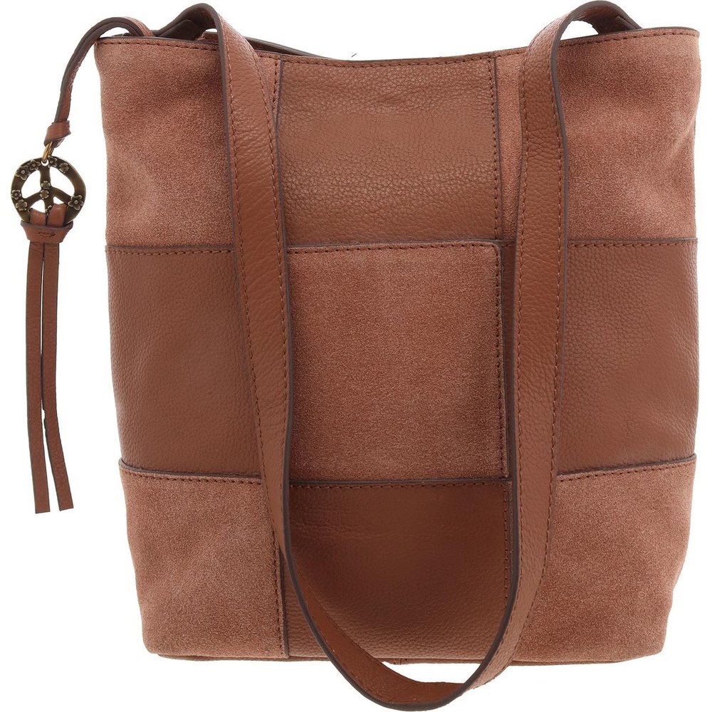 Lina Mixed Media Leather Shoulder Handbag