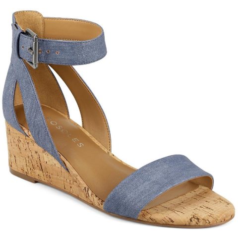 Willowbrook Padded Insole Ankle Strap Wedge Sandals