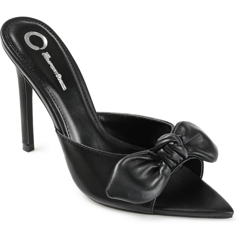 ZELAH Faux Leather Open Toe Pumps