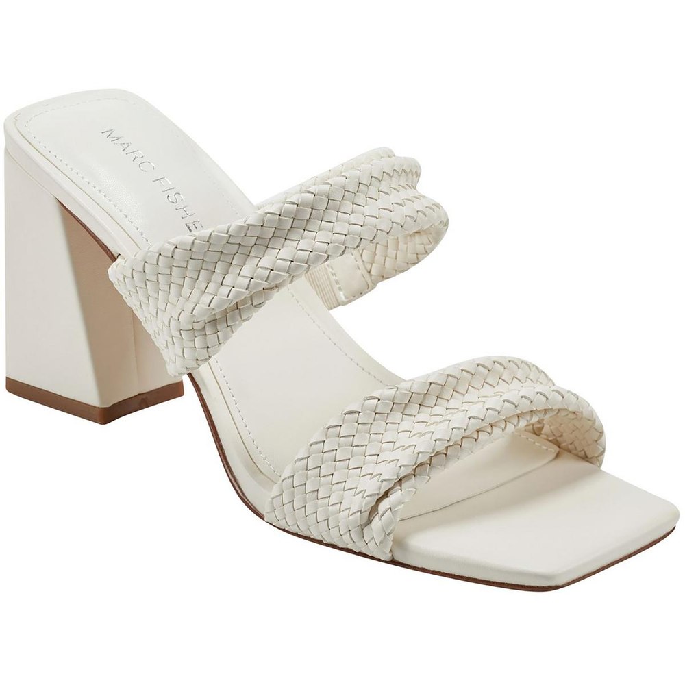 Eloria Faux Leather Square Toe Block Heel