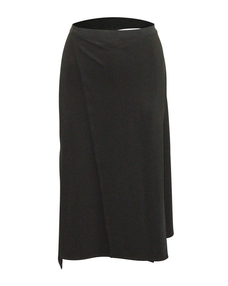Helmut Lang Staggered Seam Skirt In Black Viscose 7765090566204