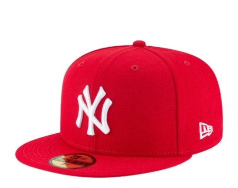 New Era 59Fifty MLB New York Yankees Red/White Basic Fitted White Hat 11591122 7676480716860