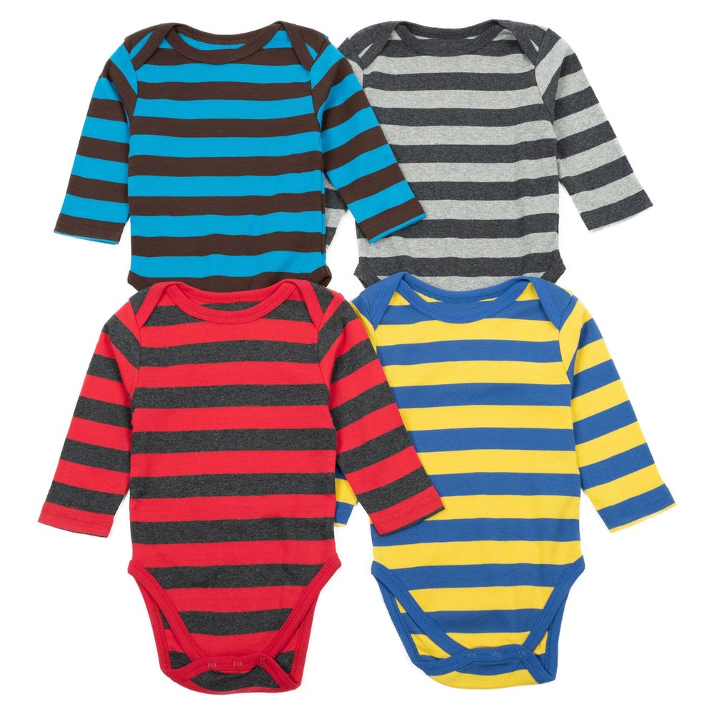 Baby Four Pack Long Sleeve Bodysuit 7195396341820