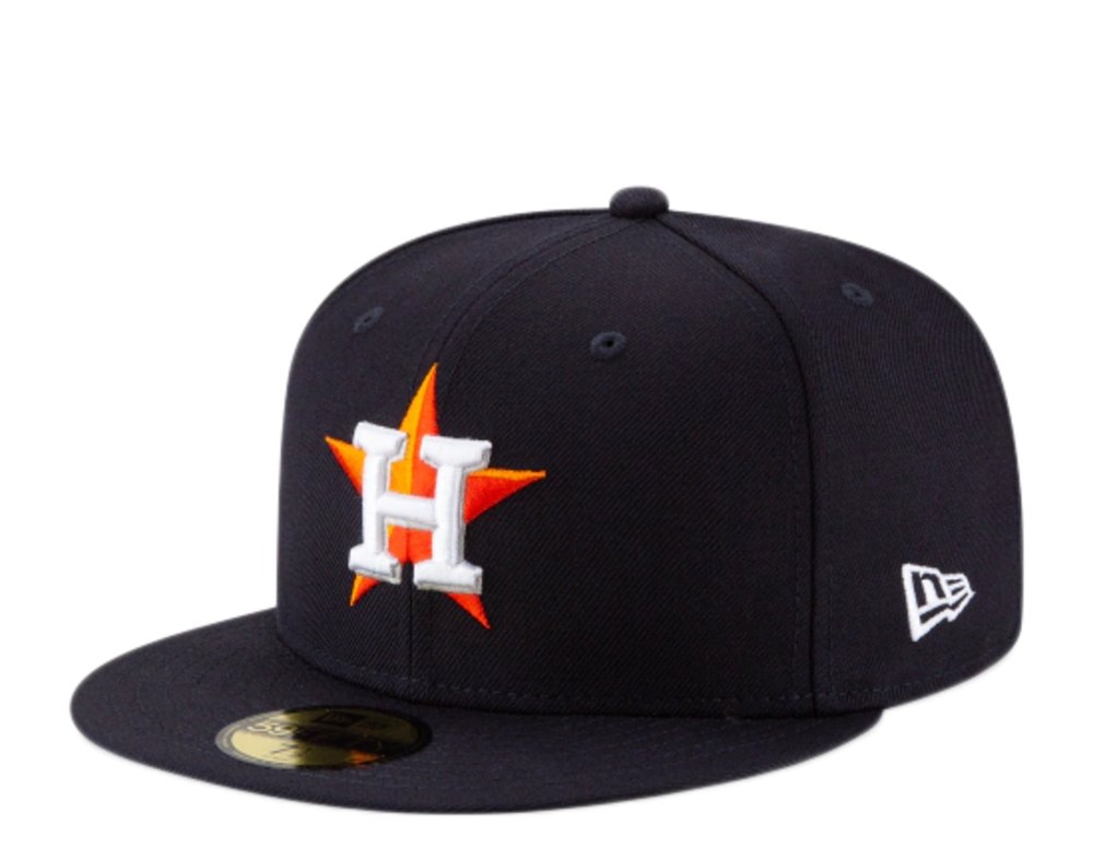 New Era 59Fifty MLB Houston Astros Wool Navy Blue Fitted Hat 11941908 7676487237692