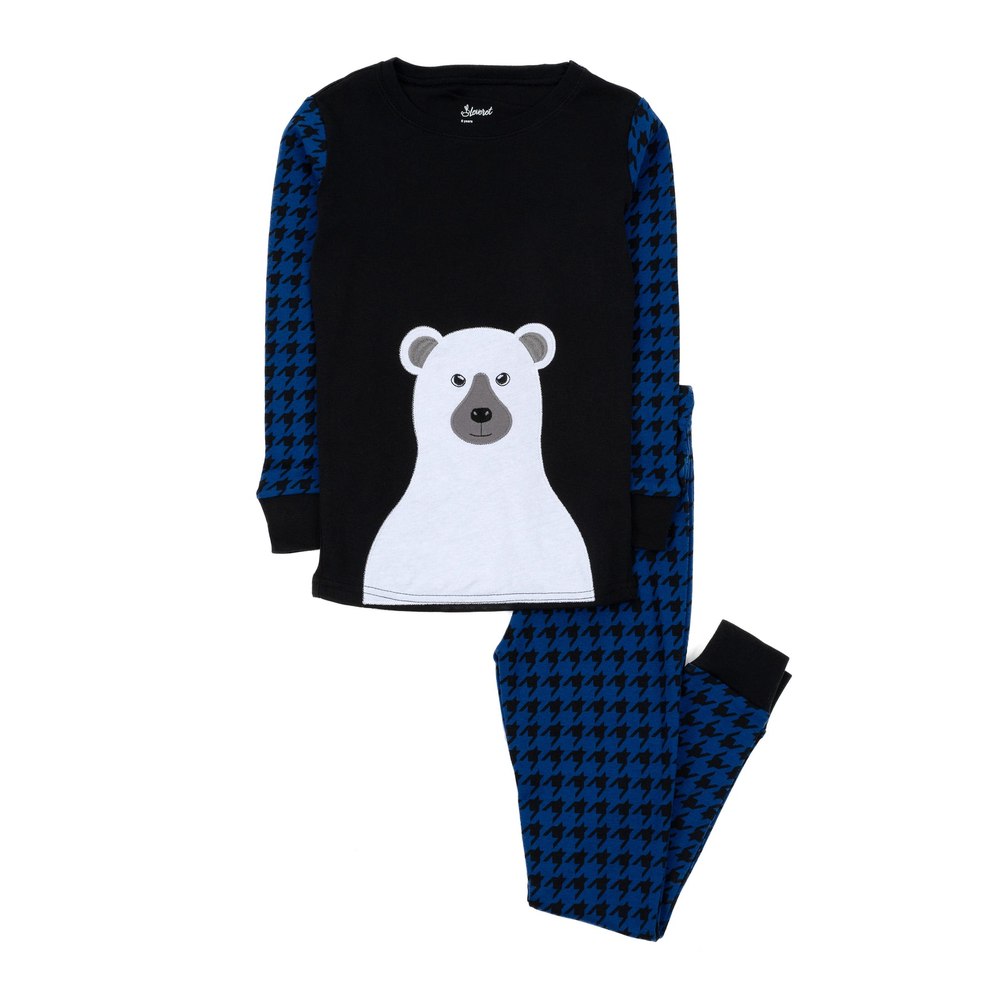 Christmas Kids Two Piece Cotton Pajamas Full Bear