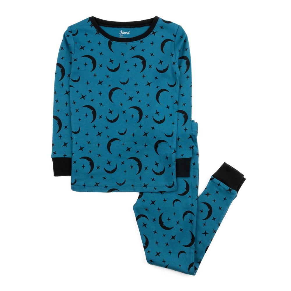 Kids Two Piece Cotton Pajamas Moon