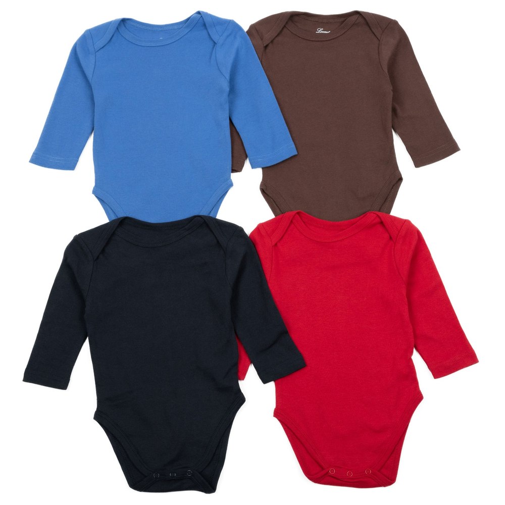 Baby Four Pack Long Sleeve Bodysuit 7195402469436