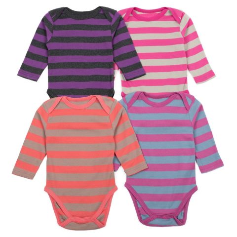 Baby Four Pack Long Sleeve Bodysuit 7195402272828