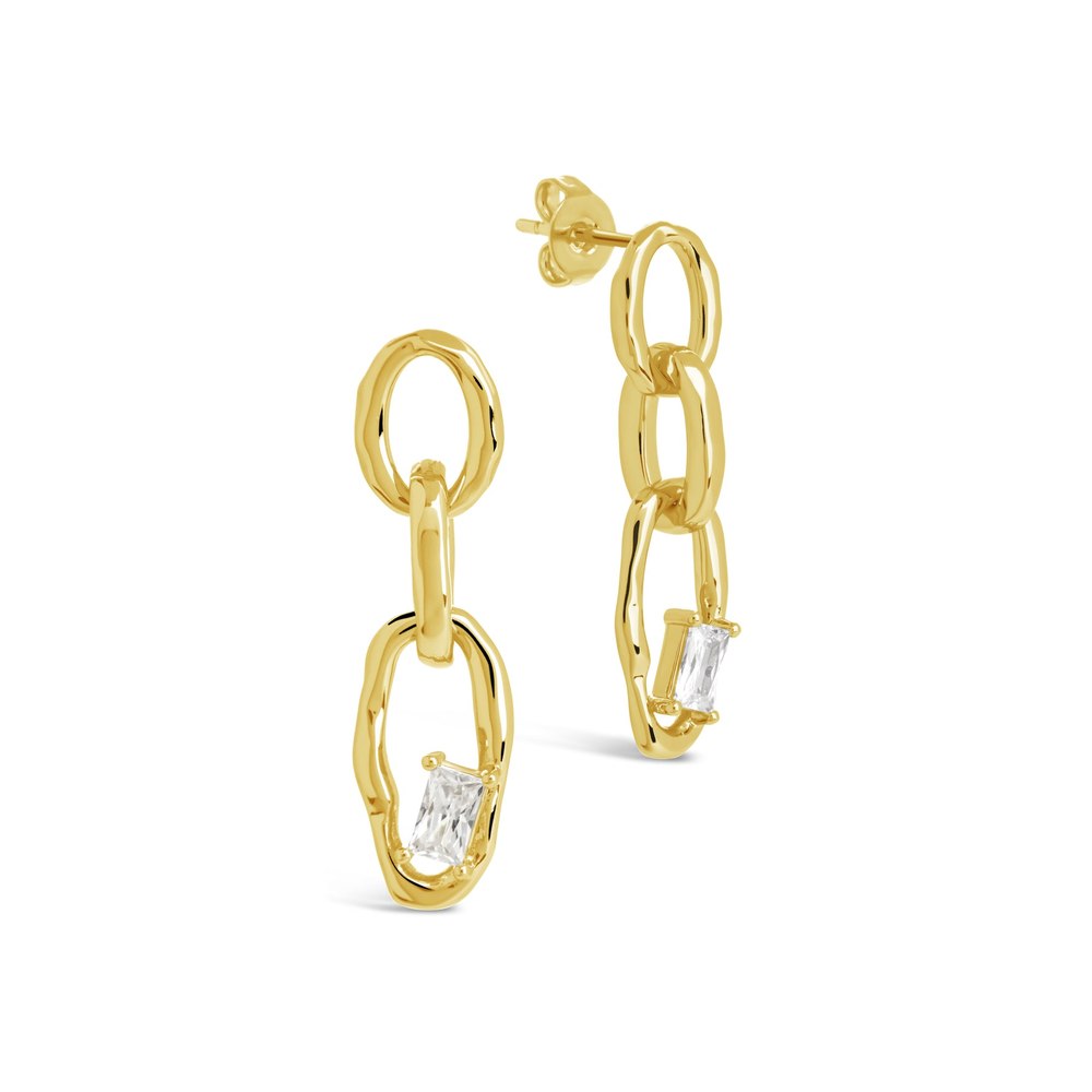 Estelle CZ Linked Drop Earrings