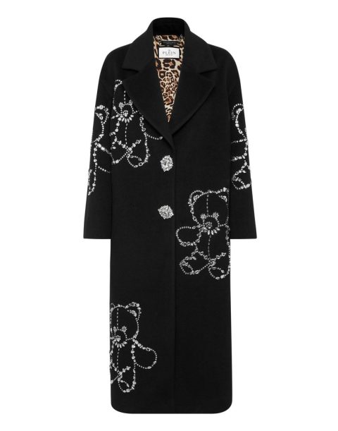 Wool Cloth Oversize Coat Castoni Teddy Bear 7676512075836