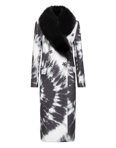 Cady Coat Long Fur Insert Tie dye 7676516466748