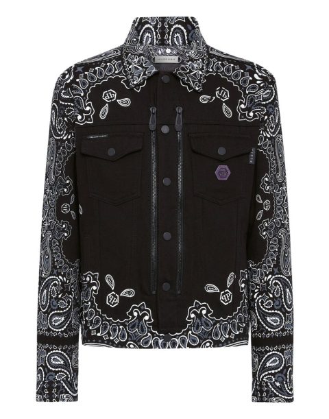 Denim Jacket Paisley Bandana 7676517253180