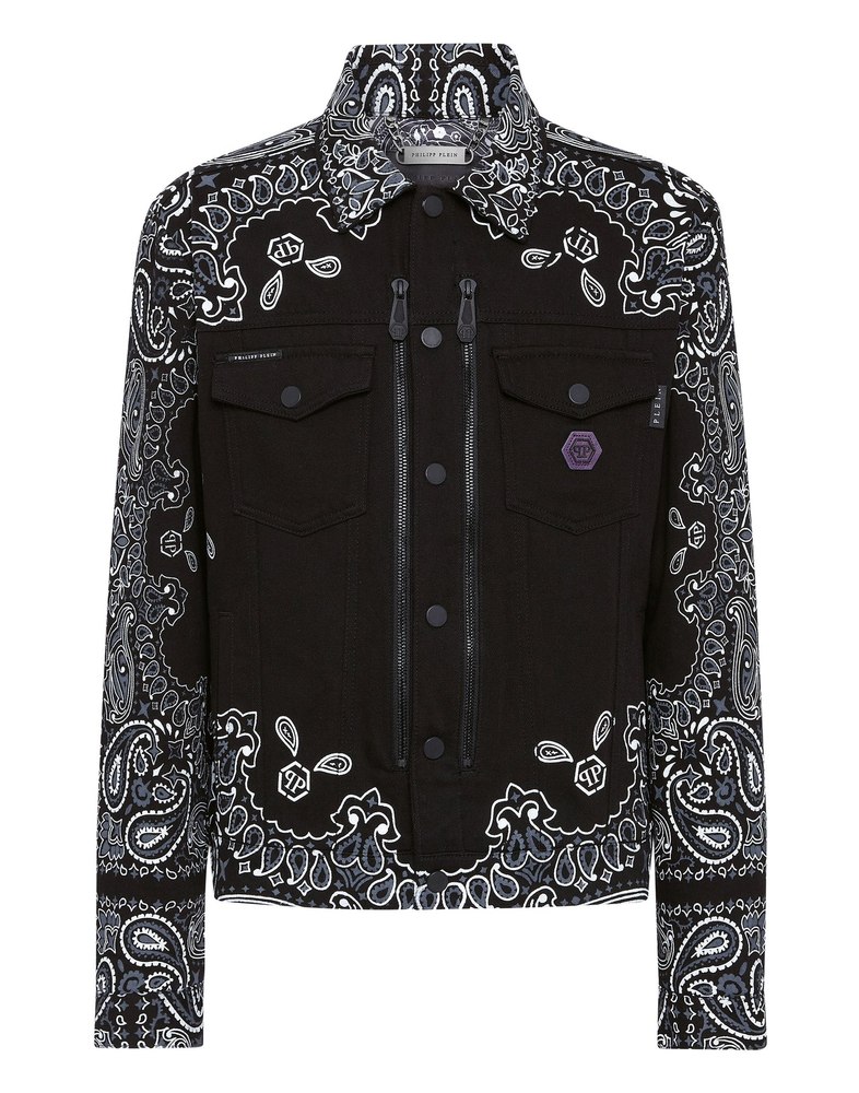 Denim Jacket Paisley Bandana 7676517253180