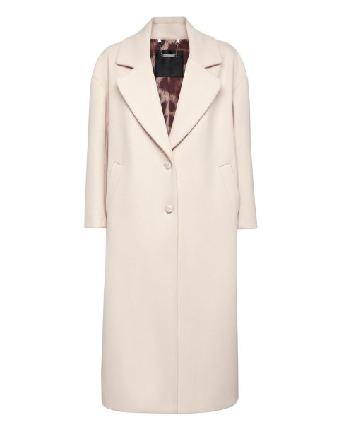 Wool Coat Long Iconic Plein 7676524298300