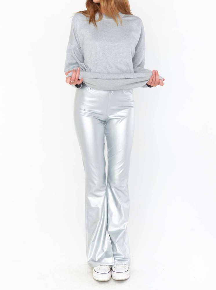 Nashville Pull On Flare Pant In Silver