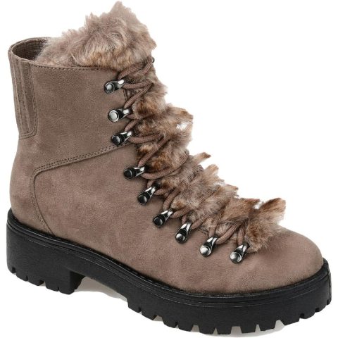 Trail Faux Suede Lug Sole Hiking Boots