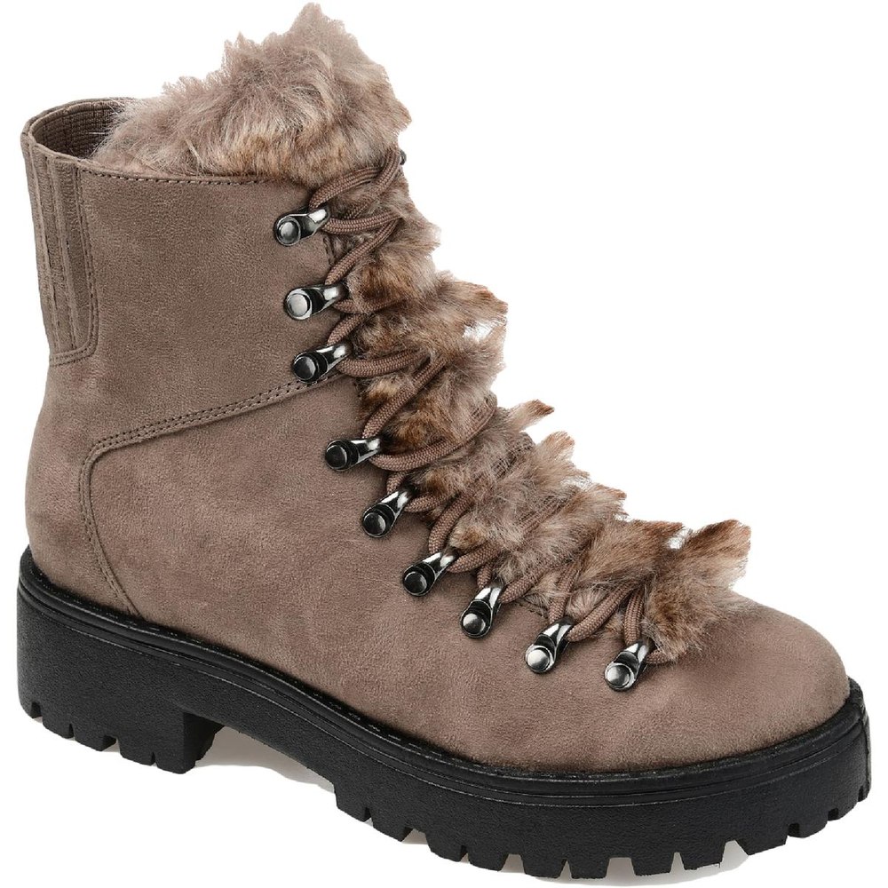 Trail Faux Suede Lug Sole Hiking Boots
