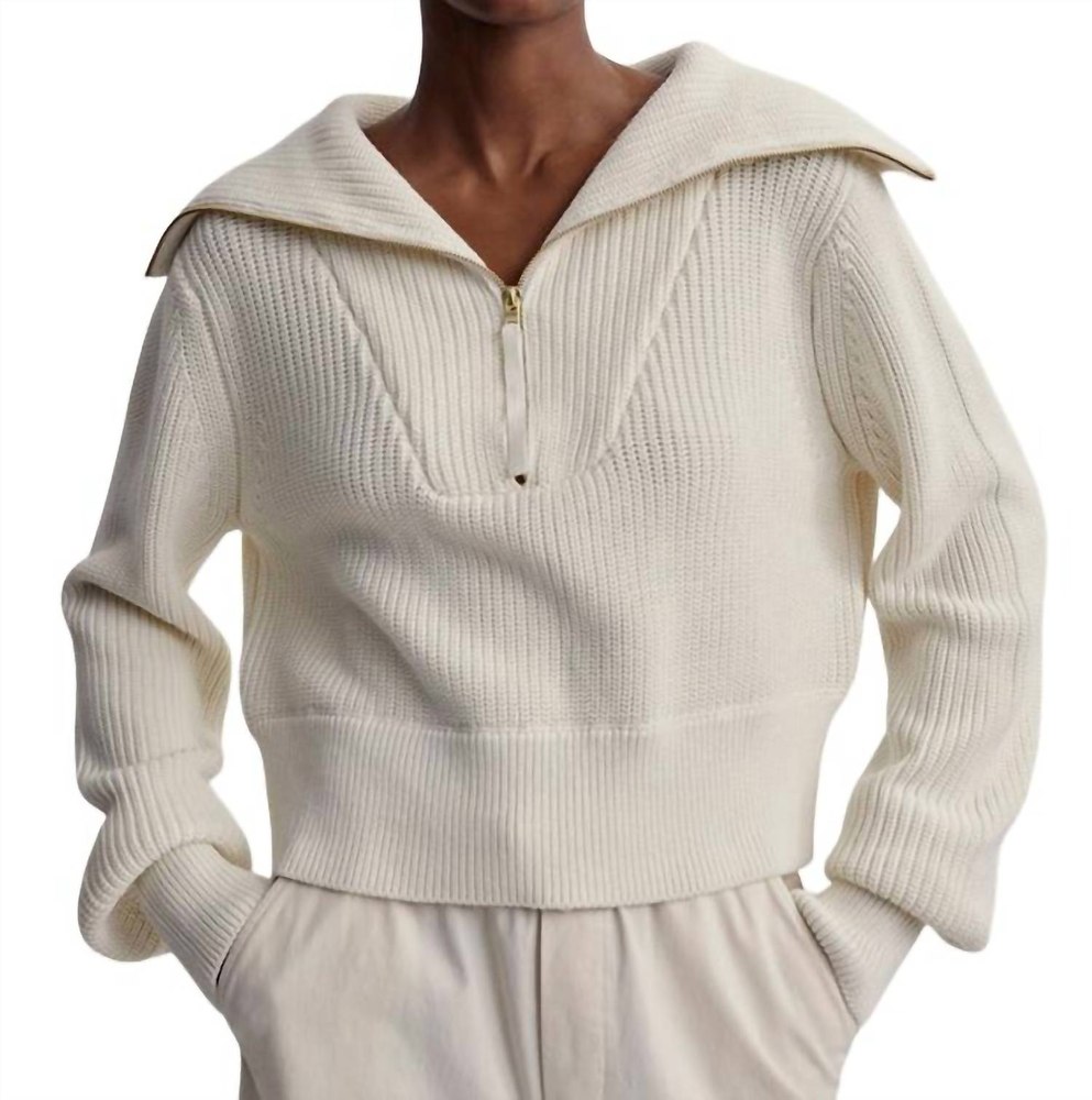 Mentone Knit Sweater In Egret