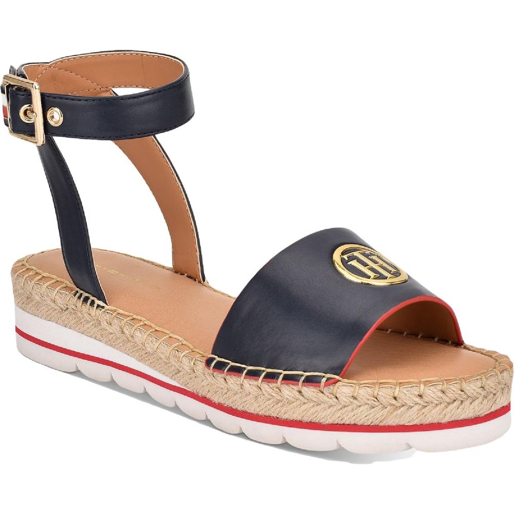 Goni Faux Leather Strappy Espadrilles