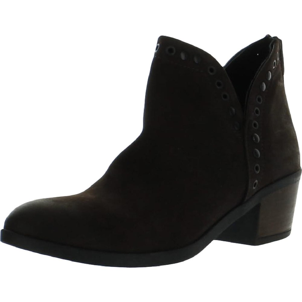 Leather Ankle Block Heels