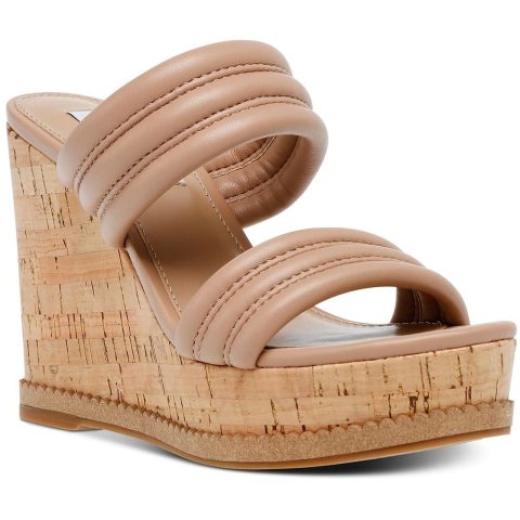Wipeout Faux Leather Cork Wedge Sandals